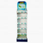 Blue and White Six-Shelf Display