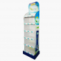 Blue and White Six-Shelf Display