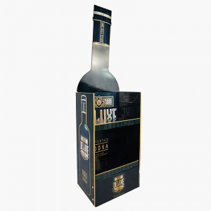Black Two -Shelf Wine Bottle Display